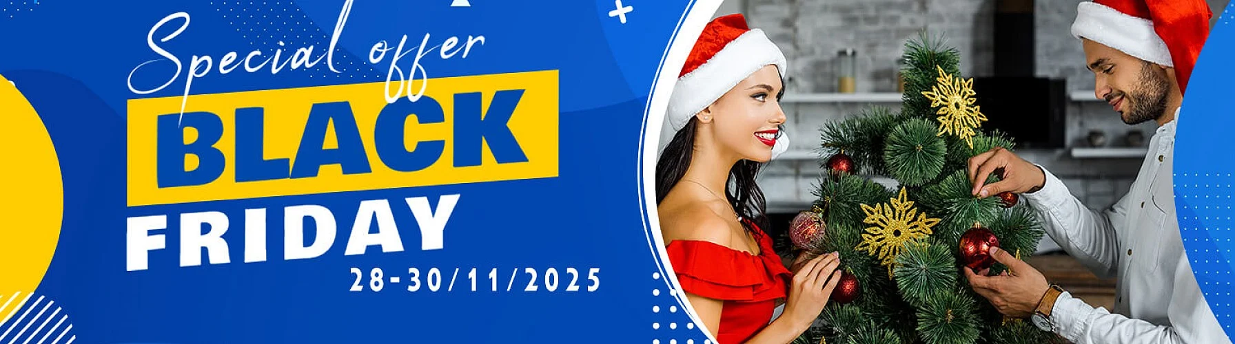 מגוון רחב של קישוטים ואביזרי חג לנובי גוד וכריסמס