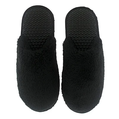 נעלי בית לחורף - שחור