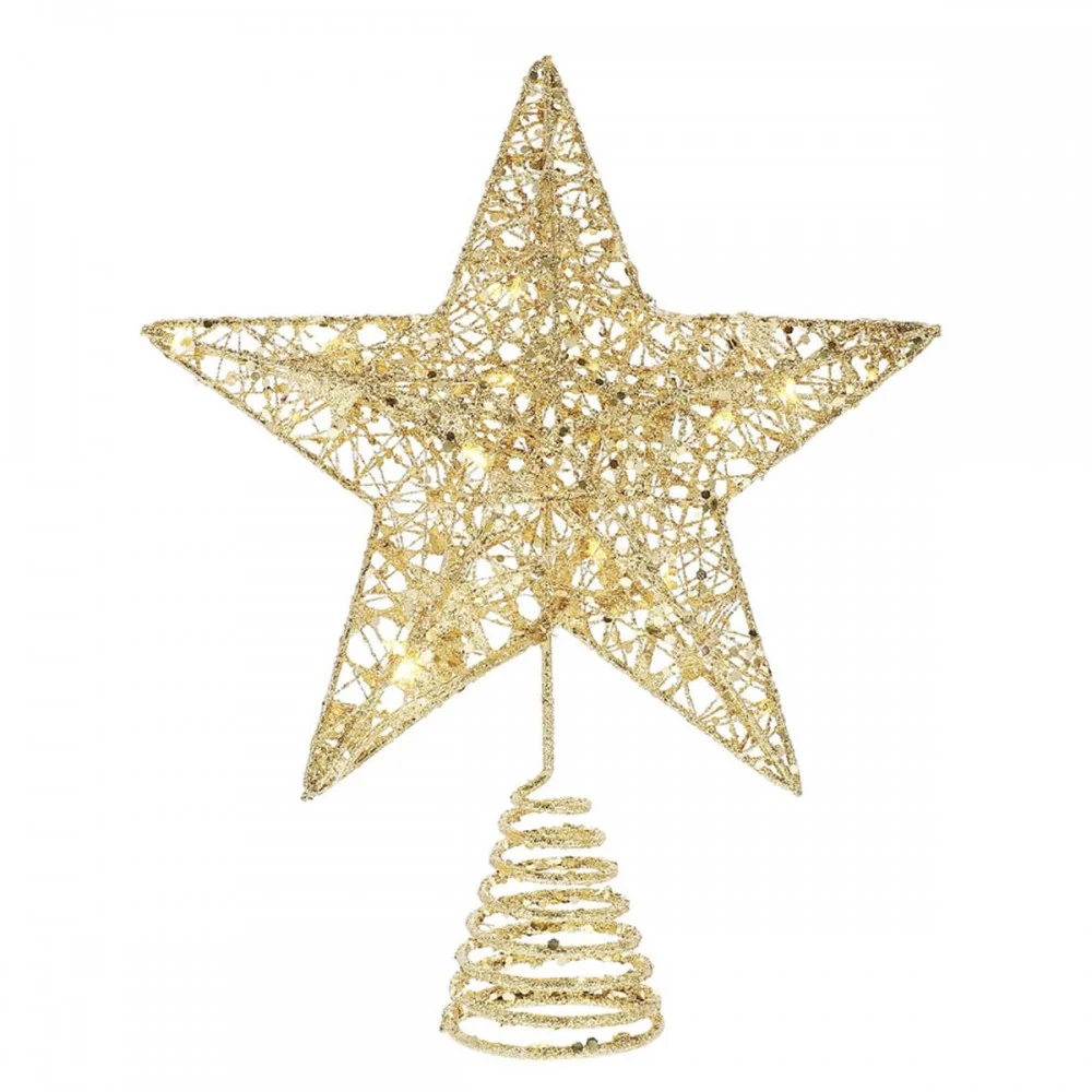 קישוט כוכב מעוצב לראש עץ