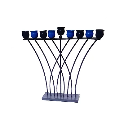 חנוכיית כד שמן מולטי אפור