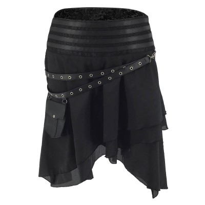 חצאית סטימפאנק בצבע שחור