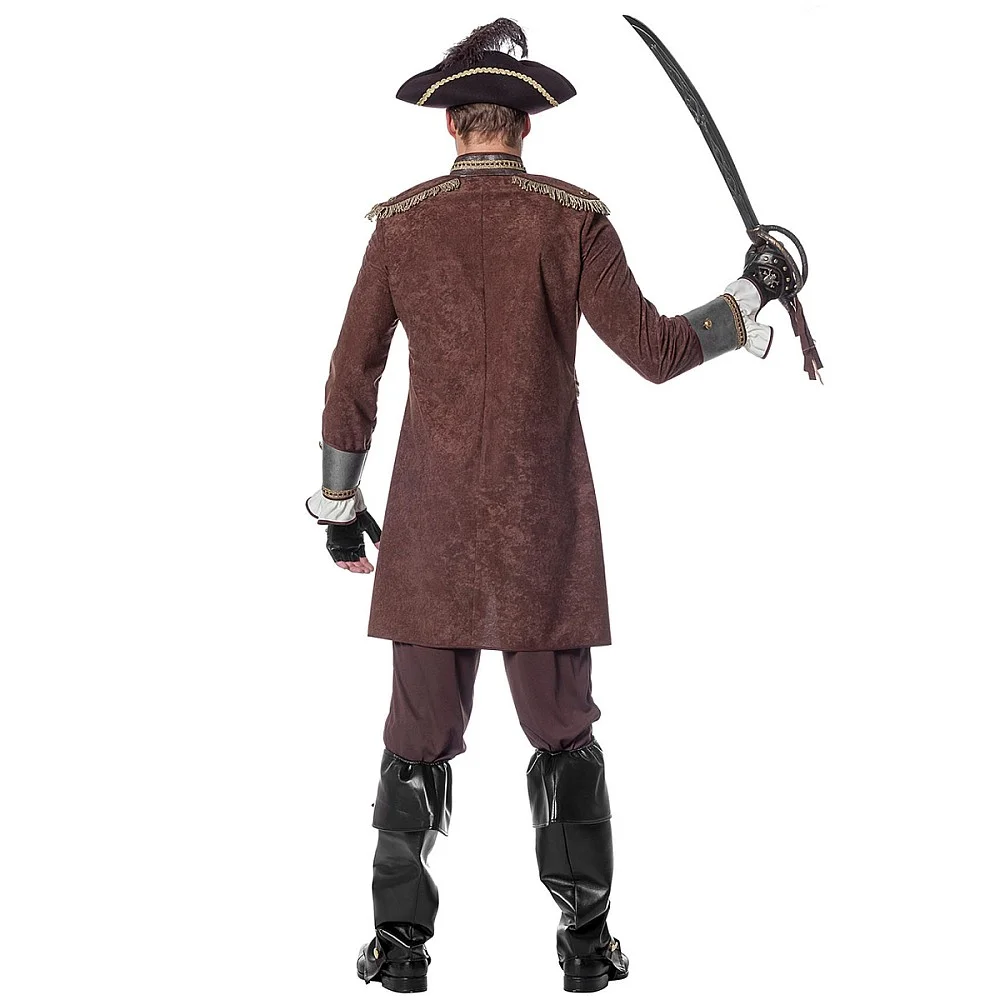 תחפושת חליפת פיראט חום לגבר