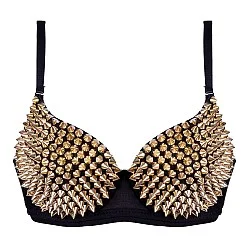 חזיית ניטים בצבע זהב