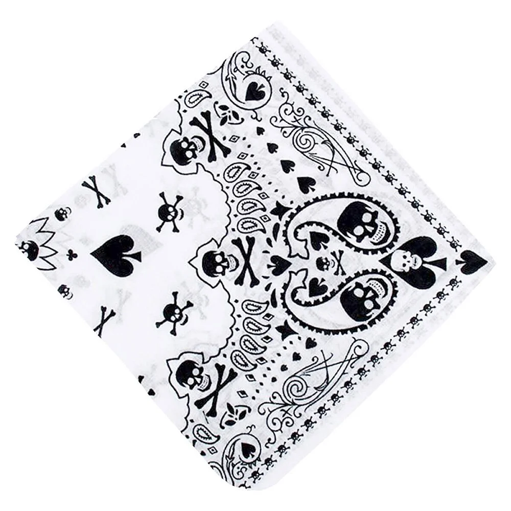 בנדנה גולגולות תילתן לבן