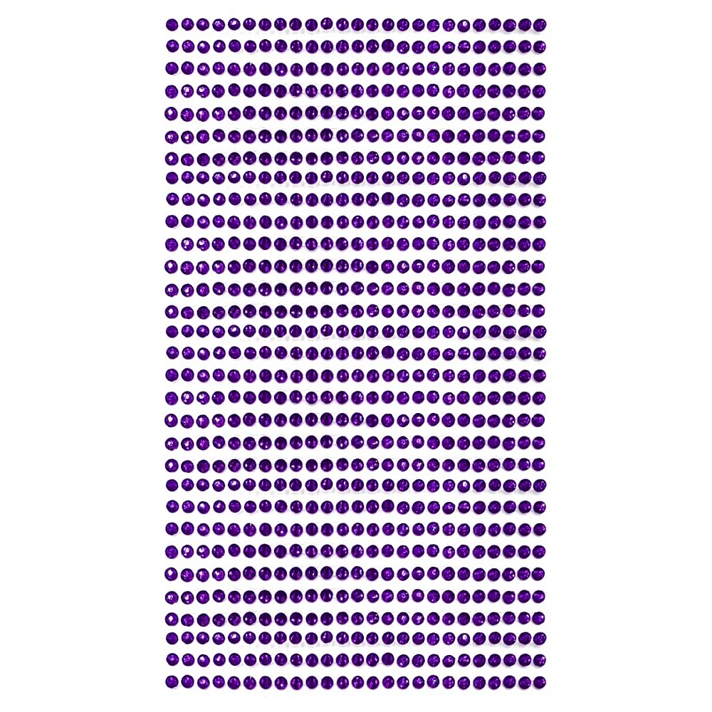 חבילת יהלומים להדבקה בצבע סגול כהה