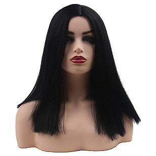 פאת קנקלון חלקה קצרה ללא פוני - שחור
