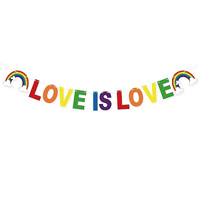 שרשרת דגלוני גאווה - Love is Love