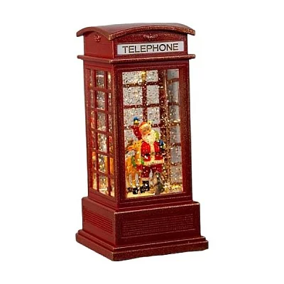 עששית כריסמס - סנטה בתא טלפון