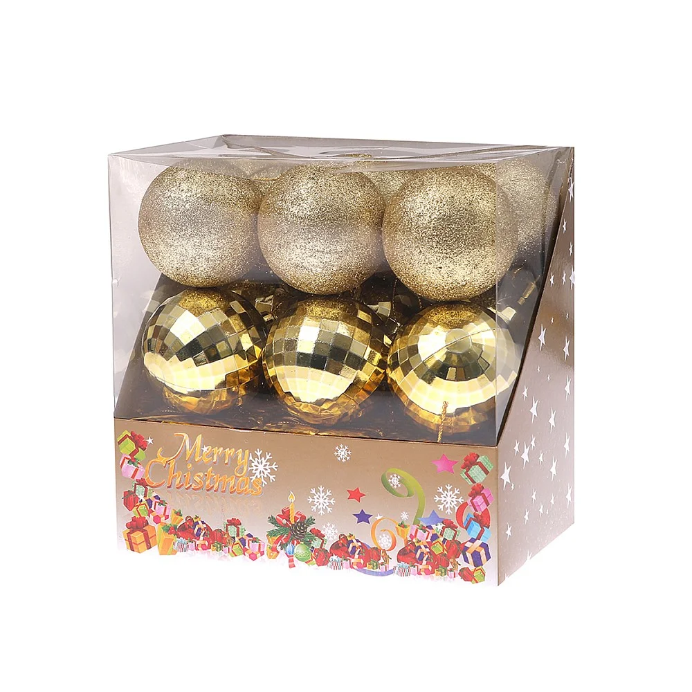 מארז כדורי דיסקו ונצנצים לעץ אשוח