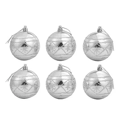 6 כדורים מעוטרים עץ אשוח