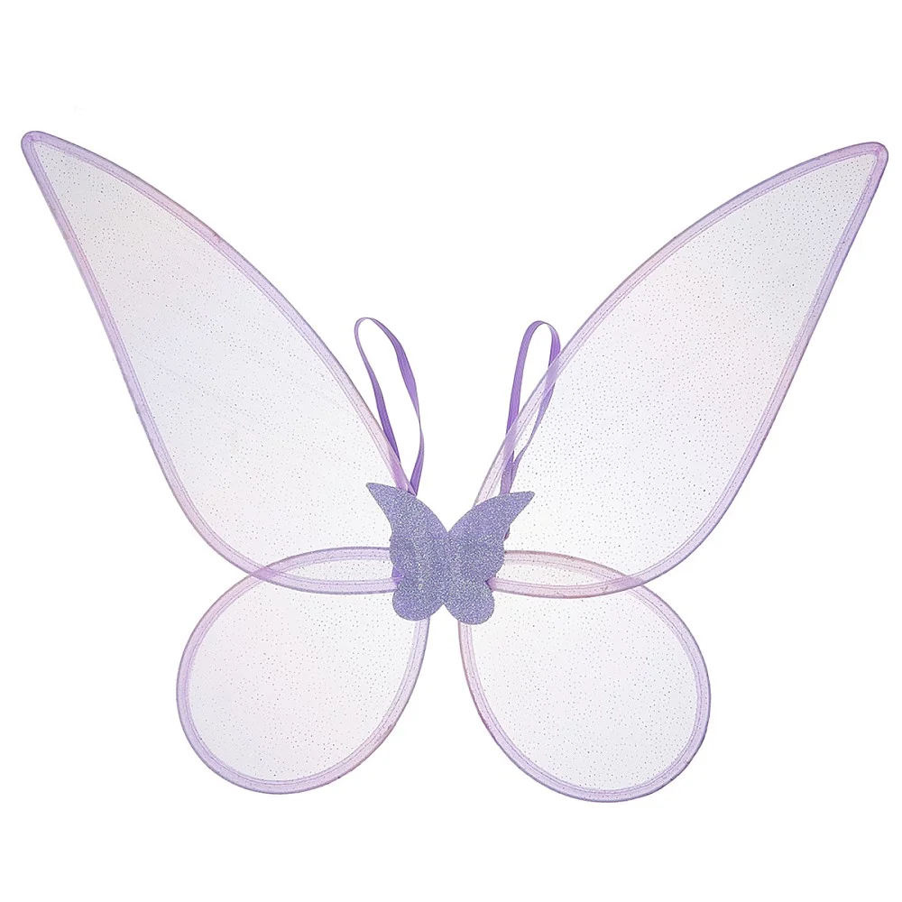 כנפי פיה עם נצנצים בצבע סגול