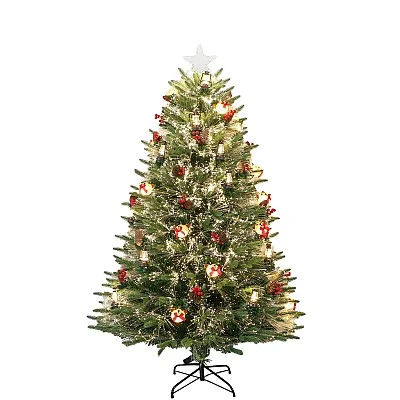 עץ אשוח עם תאורה חמה מובנית - 1.5 מ׳