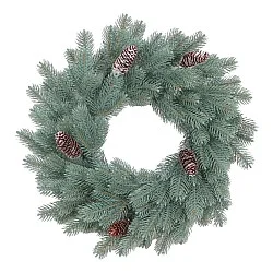 זר כריסמס דקורטיבי עם אצטרובלים - 50 ס״מ