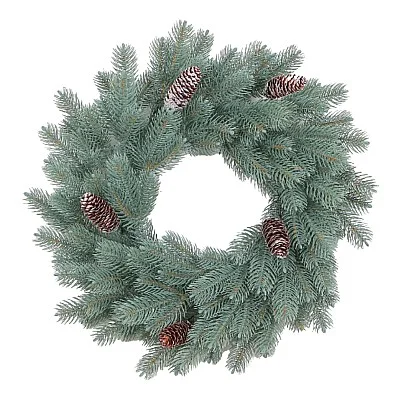 זר כריסמס דקורטיבי עם אצטרובלים - 50 ס״מ