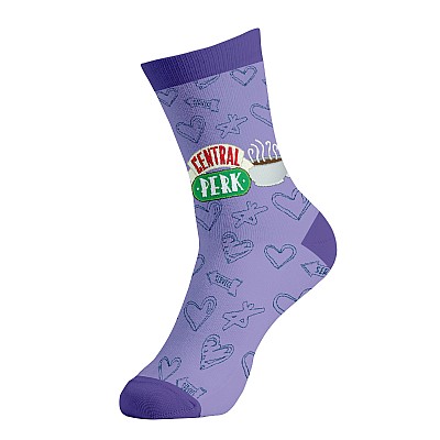 גרביים מעוצבים Friends Central Perk רקע סגול