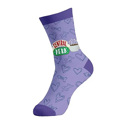 גרביים מעוצבים Friends Central Perk רקע סגול גרביים מעוצבים Friends Central Perk רקע סגול