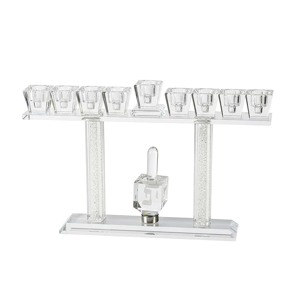 חנוכיית קריסטל סביבון 28x18 ס״מ