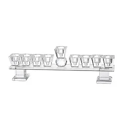 חנוכיית קריסטל עם הגבהה 27.5x9 ס״מ