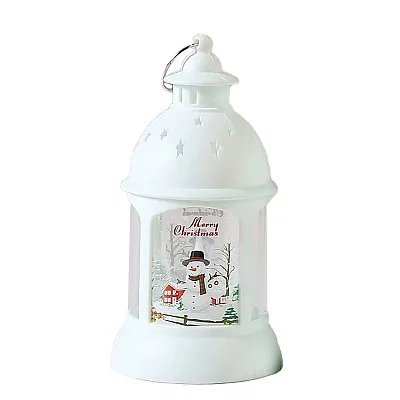 עששית לבנה לכריסמס - איש שלג