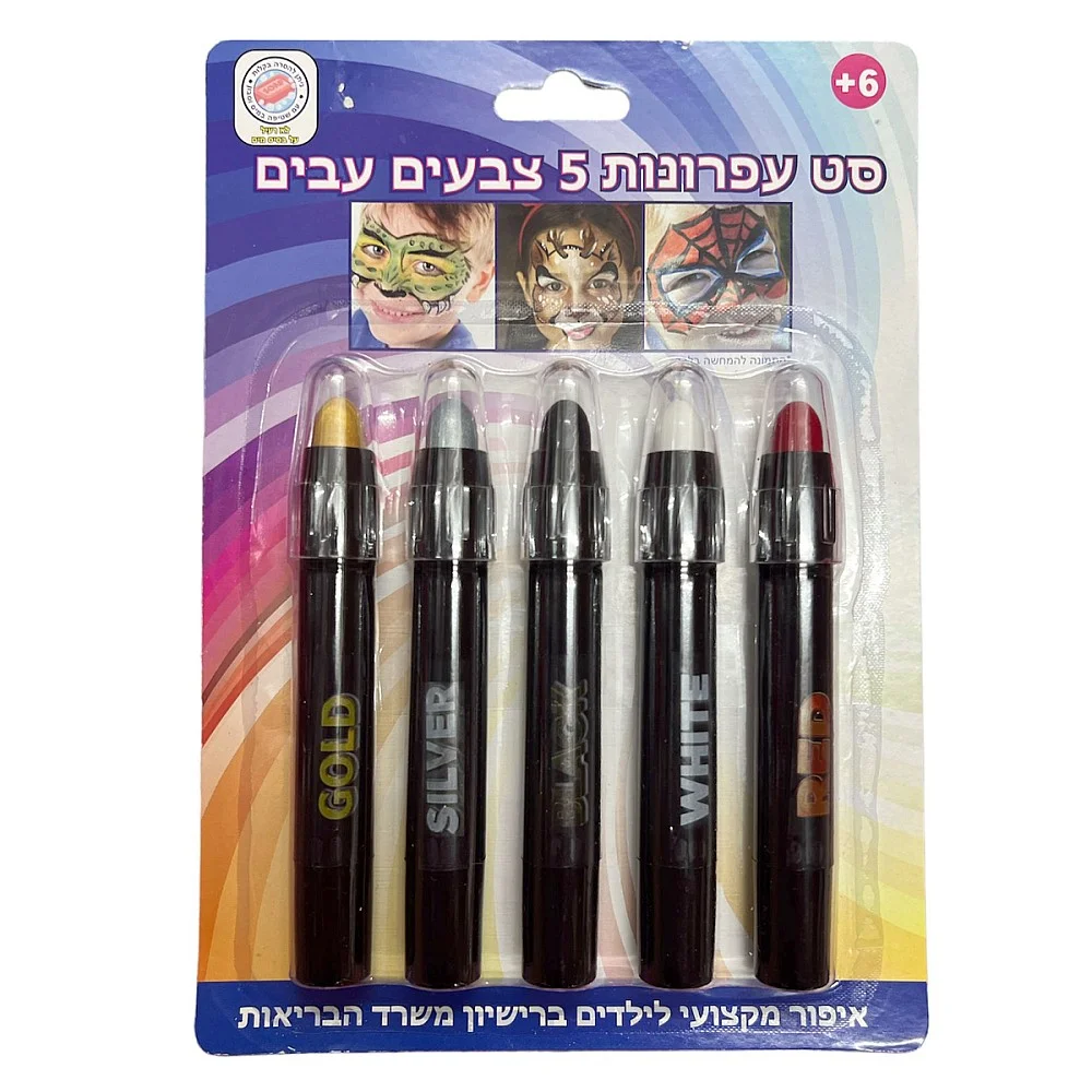 סט 5 עפרונות עבים לאיפור סט 5 עפרונות עבים לאיפור