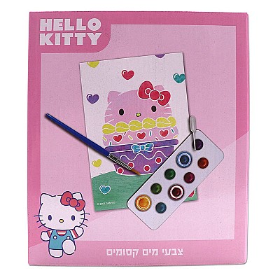 ערכת צבעי מים עם טפטפת הלו קיטי