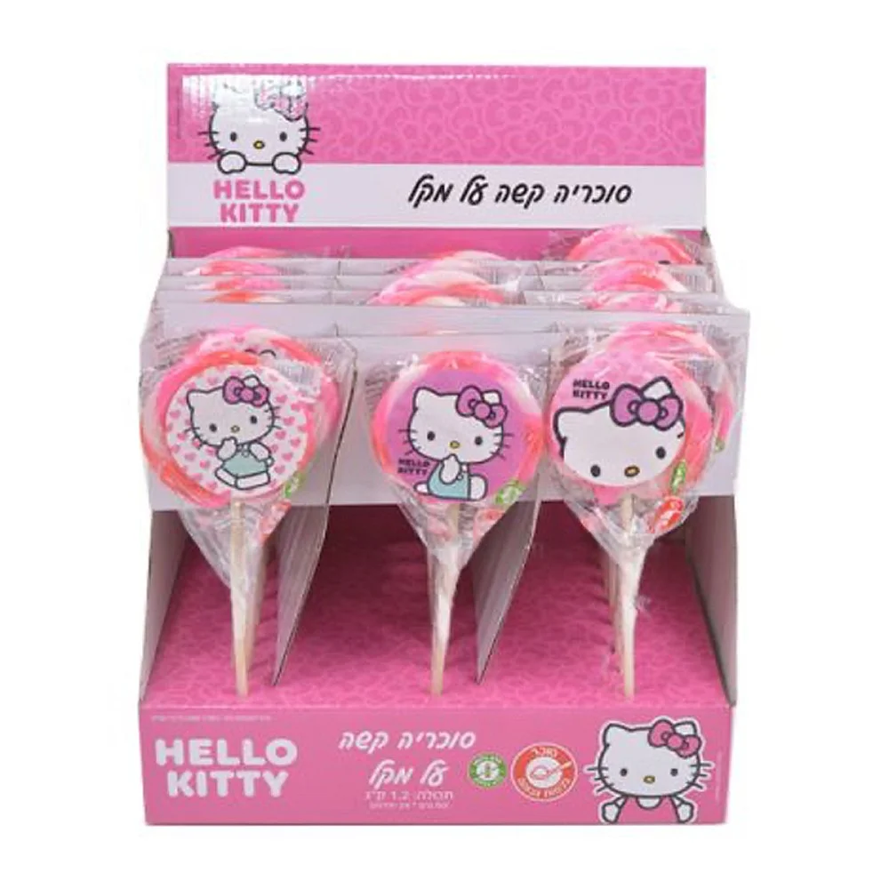 סוכריה על מקל 50 גרם הלו קיטי סוכריה על מקל 50 גרם הלו קיטי