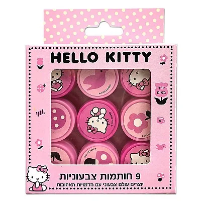 סט חותמות בקופסה 9יח' הלו קיטי