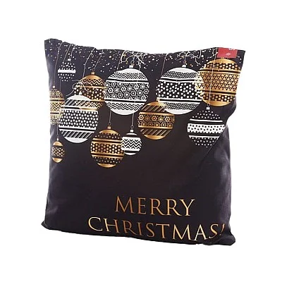 כרית Merry Christmas שחורה לחג המולד