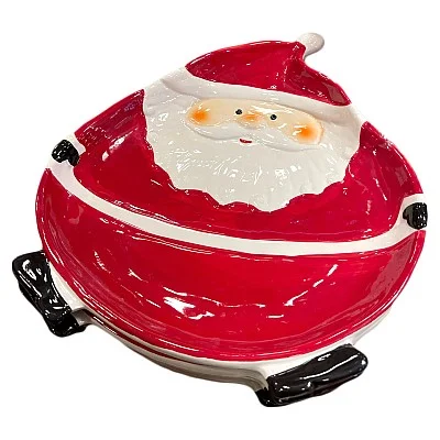 קערת סנטה אדומה מקרמיקה