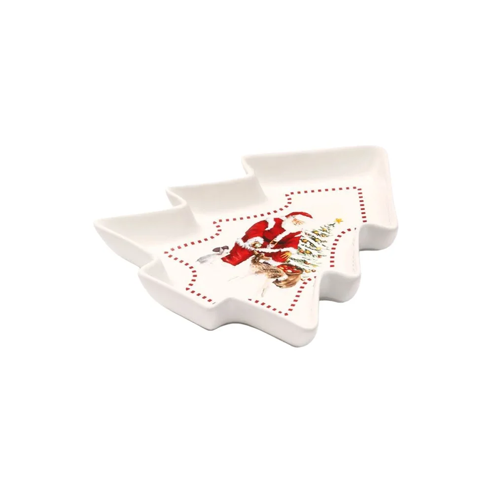 צלחת בצורת עץ 17.5cm