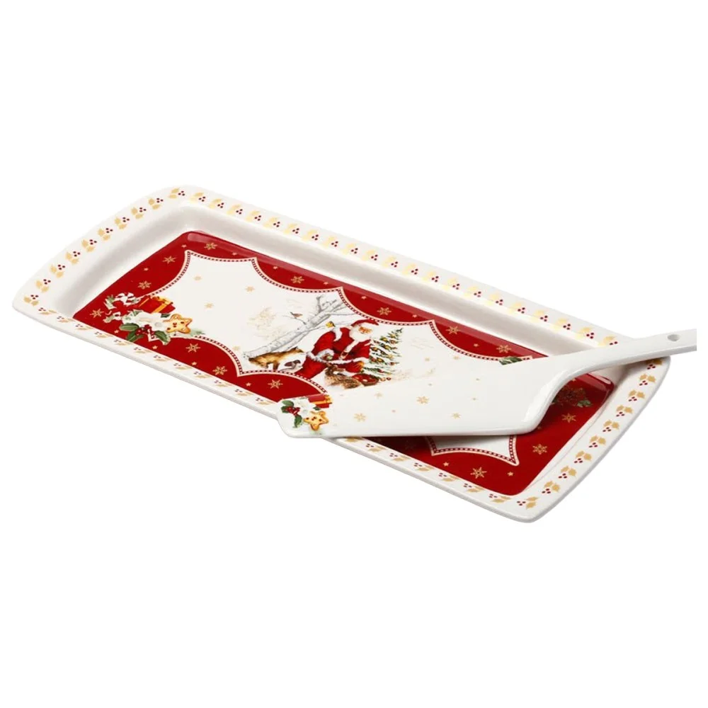 מגש אינגלש קייק + כף לעוגה 38cm