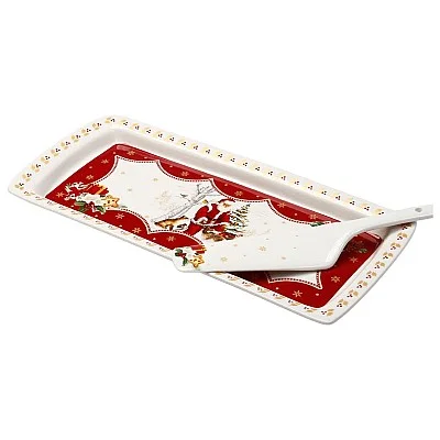 מגש אינגלש קייק + כף לעוגה 38cm