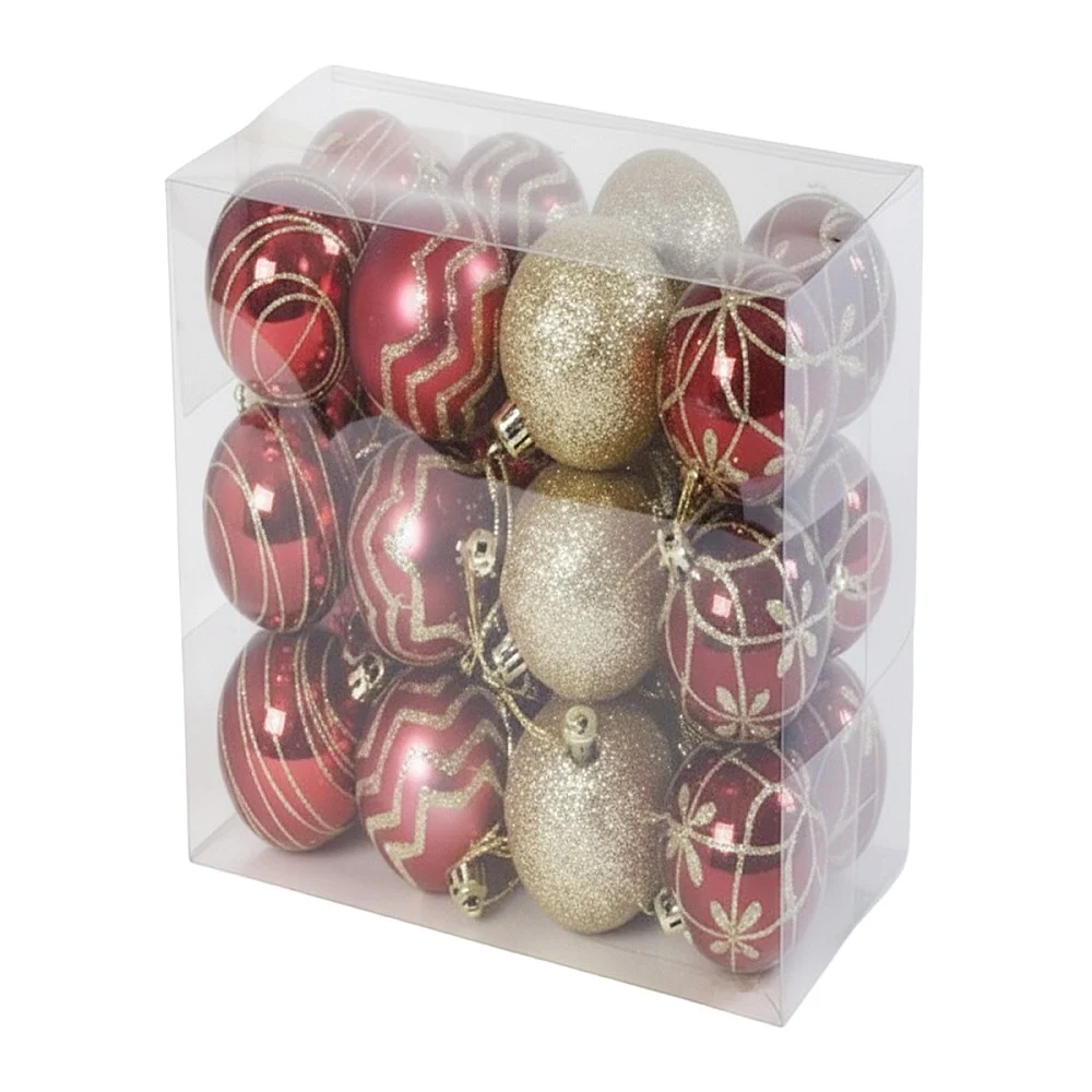 מארז 24 יח' כדורים פלסטיק 6cm