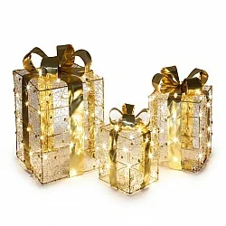 3 כופסאות מתנה תאורת לד 20x24 15x17 (25x30 ס"מ)