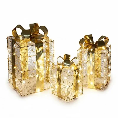 3 כופסאות מתנה תאורת לד 20x24 15x17 (25x30 ס"מ)