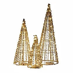 3 קישוטים תאורת לד 17x60 13x40 (21x80 ס"מ)