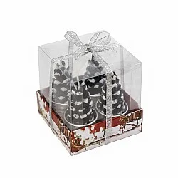 4 נרות עץ השוח (4x5 ס"מ)