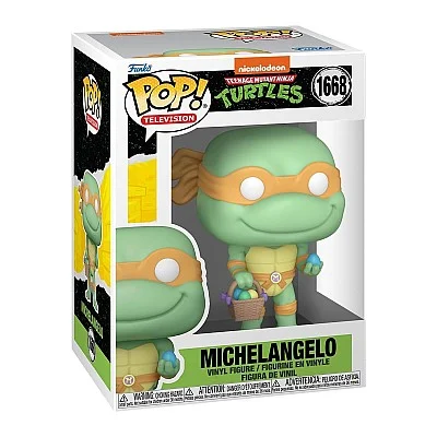 בובת פופ צבי הנינג'ה מיכאלנג'לו עם סלסלה