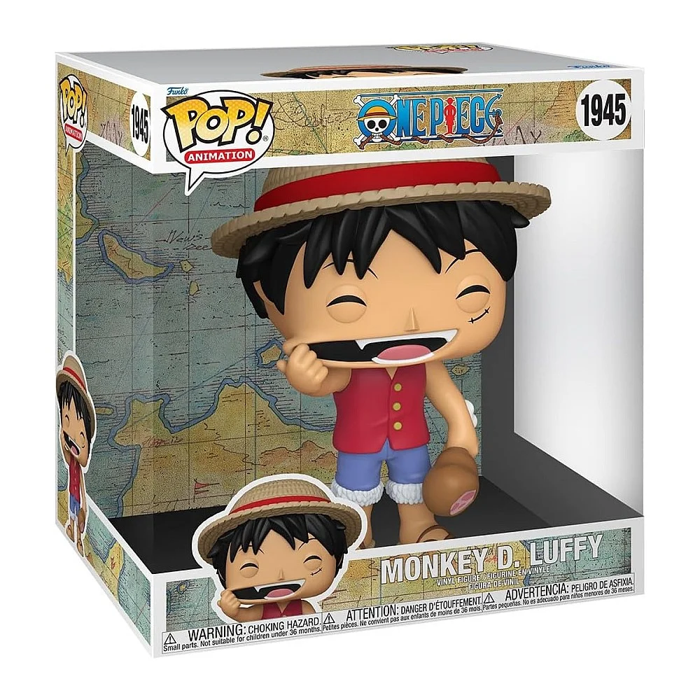 בובת פופ ג'אמבו 10 אינץ' וואן פיס - מונקי די. לופי עם בשר