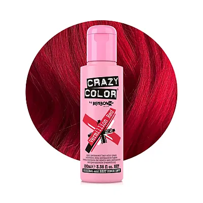 צבע שיער אדום ורמיליון Vermillion Red