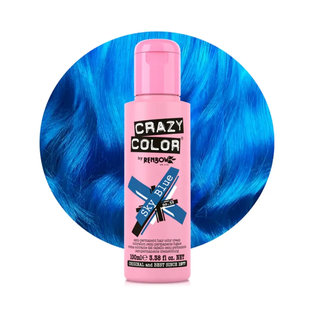 צבע שיער כחול סקיי בלו Sky Blue