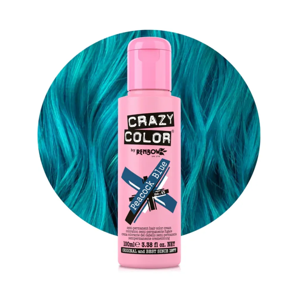 צבע שיער טורקיז Peacock Blue