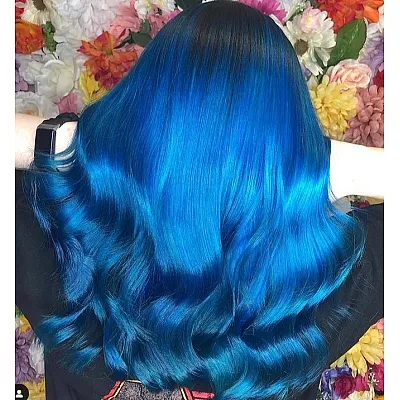צבע שיער כחול סקיי בלו Sky Blue