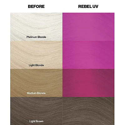 צבע שיער ורוד ניאון רבל UV Rebel
