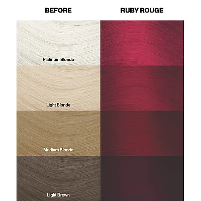 צבע שיער אדום רובי רוז' Ruby Rouge