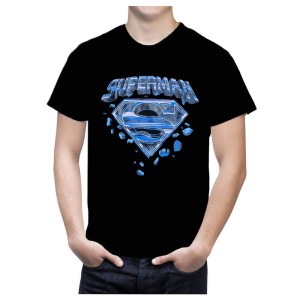 חולצת סמל סופרמן שחורה
