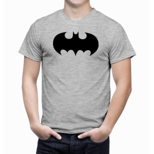 חולצת לוגו באטמן אפורה