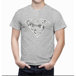 חולצת סופרמן פרימיום אפורה