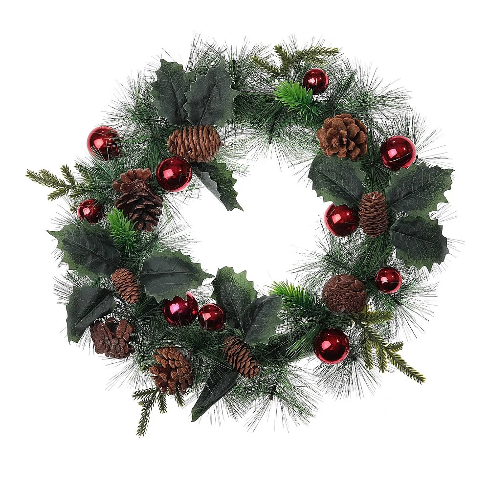 זר אצטרובלים אדמדם