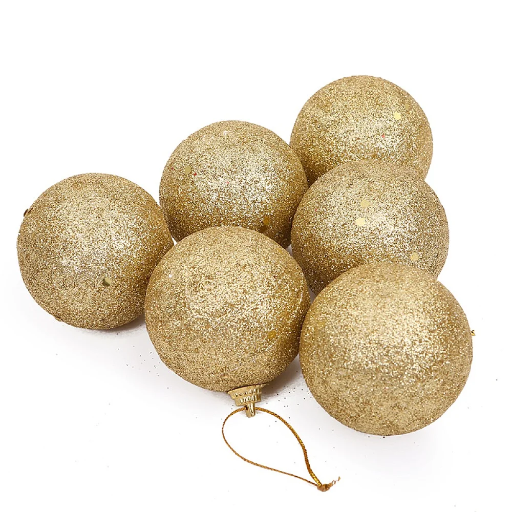 כדורים מנצנצים לעץ חג המולד 6 סמ
